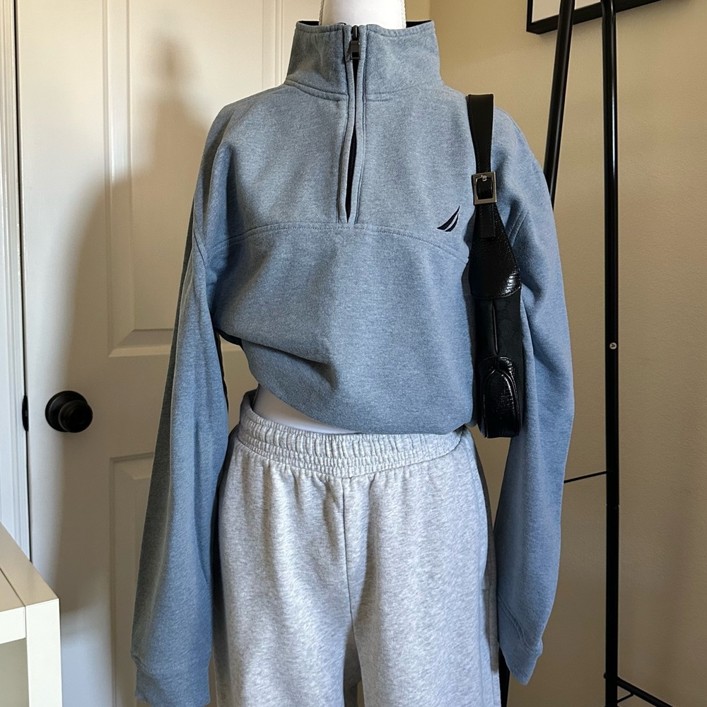 Nautica Men's Blue Zip-Up Sweater